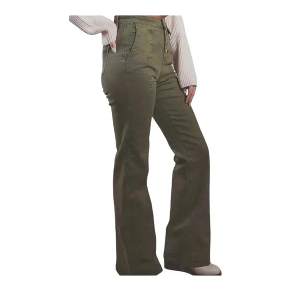 BLANK NYC “THE DELANCEY” DENIM WIDE LEG DENIM PANTS GOING GREEN IN COLOR SIZE 28 - Picture 2 of 14